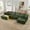 Green, variant on Kevinplus U shape Modular Sectional Sofa, Compressed Sectional Sofa Modern Minimalist Style Corduroy Couch, Sleeper Sofa for Living Room, Bedroom, Grey