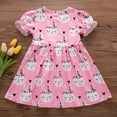 thumbnail image 4 of Little Toddler Easter Dresses 18-24 Months Cute Bunny Tutu Dress Short Sleeve Ruffle Bowknot Skirt Outfits Spring Birthday Easter Rabbit Clothes Pink 4-5 Years, 4 of 7