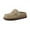 Taupe, variant on Cushionaire Women's Hobby Genuine Leather Cork Footbed Clog with Comfort, Arch Support, Buckle Strap, Slip-On Mules
