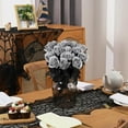 thumbnail image 3 of 10 Pcs Fake Roses Artificial Flowers with Long Stems, 15'' Black Faux Silk Roses Bouquet for Floral Arrangement Wedding Centerpiece Party Home HalloweenDecorations, 3 of 5