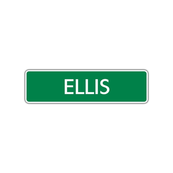 Ellis Girls Children Indoor Outdoor Unique Wall Novelty Name Letter Printed Plaque Decoration Label Aluminum Metal Sign 4"x13.5"