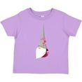 thumbnail image 3 of Inktastic Cute Gnome, Gnome With Flowers, Gnome With Hat Girls Toddler T-Shirt, 3 of 5