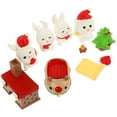 thumbnail image 4 of COMPUKAS Set of 10 Mini Resin Figurines for Christmas Party Decorations and Holiday Home Decor, 4 of 8