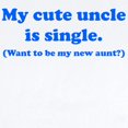 thumbnail image 2 of CafePress - My Cute Uncle Is Single Body Suit - Baby Light Bodysuit, Size Newborn - 24 Months, 2 of 4