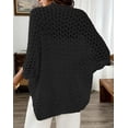 thumbnail image 4 of Elegant Women's Crochet Cardigan - Lightweight Open-Front Knit Sweater with Eyelet Design, Perfect for Spring/Summer/Fall, Available in White or Black, Seasonal Fashion, 4 of 6