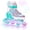 Teal, variant on Girls Inline Skates for Kids Boys, 4 Sizes Adjustable Butterfly Blades Skates with All Light up Wheels Purple