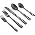 thumbnail image 1 of Black Stainless Steel Flatware Sets,40-piece, Service for 8, 1 of 5