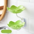 thumbnail image 1 of Fiudx Xiying Wall-Mounted Soap Holder Double Shelf Space-Saving Draining Rack Bathroom Kitchen Organizer Durable Rust-Proof Design, 1 of 3