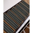 thumbnail image 3 of Retro Stripes Stair Treads Non Slip for Steps Beige Black Army Green Striped Vintage 15 Pcs Reusable Adhesive Stair Runner Mats for Dogs Elders Carpet Treads Rugs for Staircase 8x30 In, 3 of 7