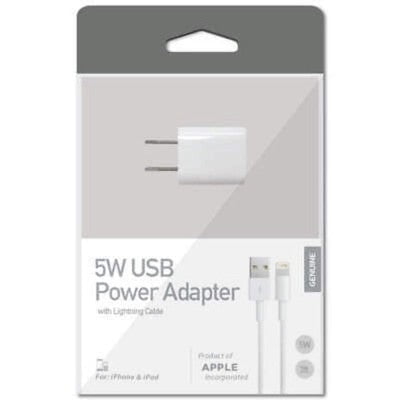 Apple Original Lighting Wall Charger Cube & 3 Ft Lightning Cable