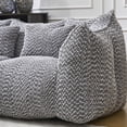 thumbnail image 7 of Oversized Bean Bag Chairs for Adults, 73" Fluffy Loveseat Bean Bag Sofa with Armrest and High-Density Foam Filled, Plush Comfy Lazy Sofa for Living Room, Bedroom, Apartment, Grey, 7 of 7