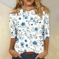 thumbnail image 2 of Women Blouse 3/4 Sleeve Petite, Womens Work Blouses Short Sleeve Womens White Tank Top With Built In Bra Cute Crop Tops for Women Trendy Button Down Shirts Green my orders, 2 of 5