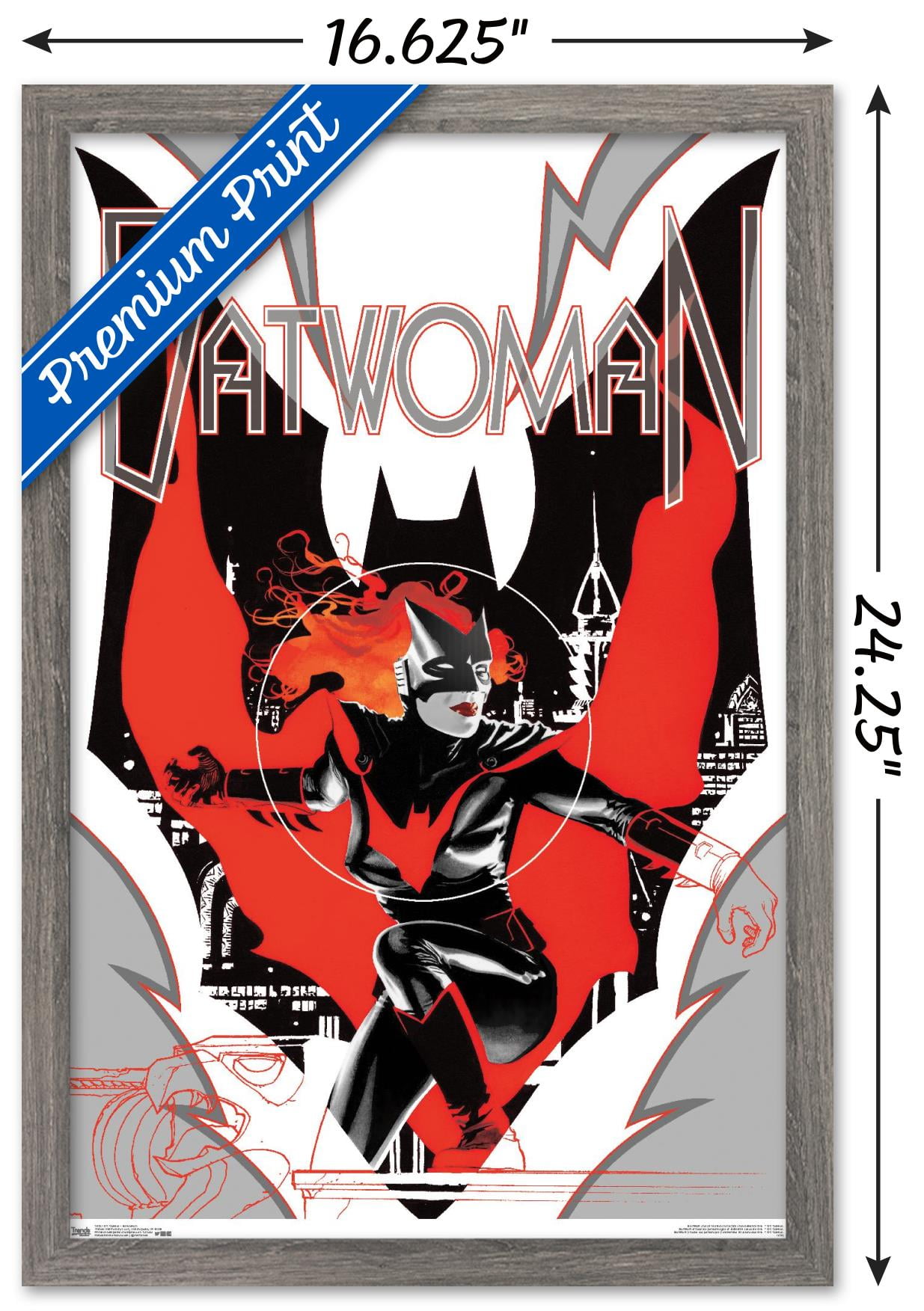 DC Comics - Batwoman Wall Poster, 14.725" x 22.375", Framed