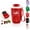Red, variant on Coffee Vacuum Flask, Stainless Steel Travel Mug with Lid and Handle, Portable Coffee Mug for Hot & Cold Drinks