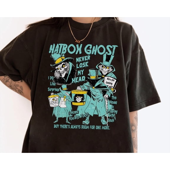 SEIKEMS Retro The Haunted Mansion Shirt, Hatbox Ghosts Tee, Psychic Readings Foolish Mortals Shirt, Disneyland Matching Family Halloween Shirt