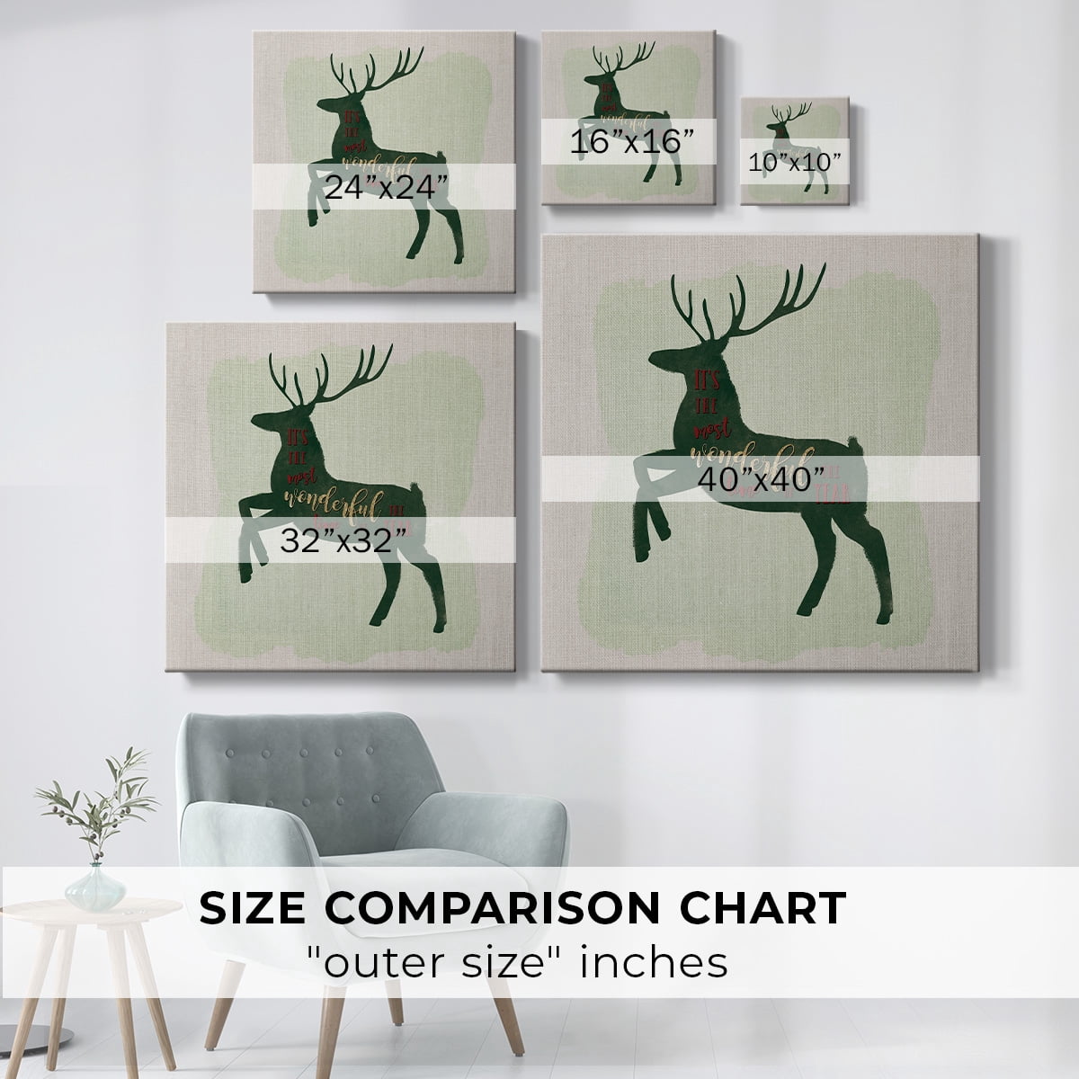 Reindeer Run- Gallery Wrapped Canvas