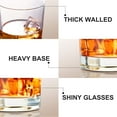thumbnail image 3 of COPLIB Whiskey Glasses Set of 4 -11 OZ Old Fashioned Glasses/Premium Crystal Glasses, Perfect for Whiskey Lovers, Rocks Glasses for Scotch, Bourbon, Liquor, Rum, and Cocktail Drinks - Classic…, 3 of 6