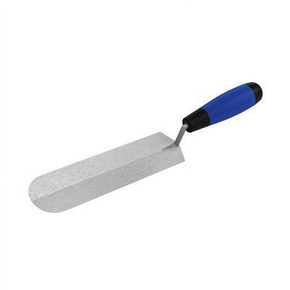 ROUND END COKE TROWEL - 8" x 2" WITH COMFORT GRIP HANDLE