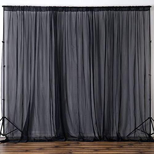 20ft White Silk Backdrop Drapes Curtain Panel with Rod Pockets for Stage Wedding 