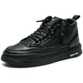 thumbnail image 3 of Zapatos de cuero de negocios informales de caña alta para otoño e invierno para hombre, botas cortas con cremallera y estilo Martin, zapatillas de deporte para hombre, 3 of 5
