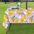 thumbnail image 5 of Outdoor Tablecloth with Umbrella Hole and Zipper Rectangle, Patio Table Cloth with Umbrella Hole, Fabric Waterproof Lemon and Leaf Tablecloth for Spring/Summer/Party/Picnic, 60" x 84", 5 of 5