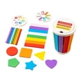 thumbnail image 1 of Juego de arcoíris de madera apilado, juguete de aprendizaje temprano, desarrollo temprano, habilidades motoras finas color del arcoiris, 1 of 9