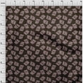 thumbnail image 4 of oneOone Viscose Chiffon Brown Fabric Skull Quilting Supplies Print Sewing Fabric By The Yard 42 Inch Wide, 4 of 5