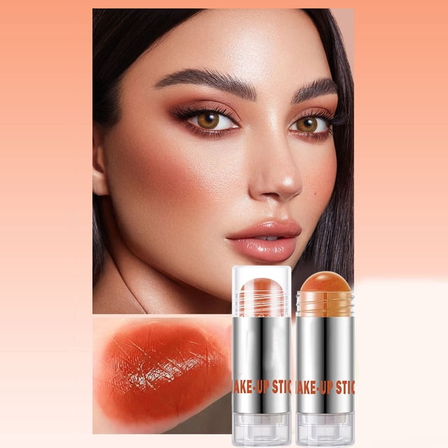 Stick Moisturizing Highlighter&Trimming Rouge Pen Glow And Boosting Blushes Stick Cheek Makeup Easy To Use, Makeup White Blusher
