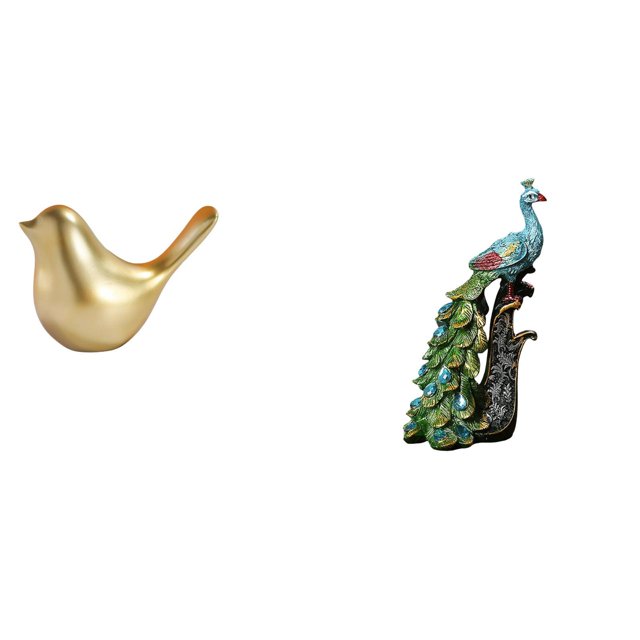 Figura de pájaro decorativa de pájaros pequeños, estatua de , adorno de resina, escultura de animal, accesorio de exhibición, adecuado para r