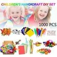 thumbnail image 5 of Keyohome 1000Pcs DIY Art Craft Kit for Kids Creative Crystal Sticker Felt Wiggle Googly Colorful Wooden Sticks Party Supplies, 5 of 11