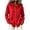 Red #6, variant on Evdexr Women's Linen Shirts Button Down Drawstring Hoodies 2026 Summer Long Sleeve Outdoor Blouses Lightweight Solid Hooded Athletic Shirts M