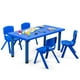 Topbuy Enfants Multifonctions Activité Rectangle Table Enfants Apprendre et Jouer Bureau Bleu – image 3 sur 10