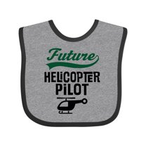 Inktastic Future Helicopter Pilot Boys or Girls Baby Bib