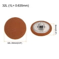 thumbnail image 2 of Uxcell 10pcs 32L Fabric Cloth Covered Button 20mm Metal Shank Round Sewing Buttons for Suits Dress Blouses, Alloy Orange, 2 of 5