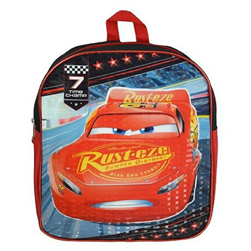 Disney Pixar 95 Cars 3 10 Plain Front Black Scool Backpack Walmart