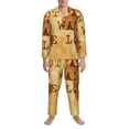 thumbnail image 3 of Yiaed Not All Those Who Wander Are Lost2 Print Men’s Pajamas Set - Long Sleeve Button Down Sleep Shirt and Pajama Bottoms Sleepwear Set Mens Pjs Sets Men's Pajama Bottoms-Large, 3 of 7