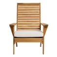 thumbnail image 2 of Linon Killick Slat Back Acacia Outdoor Lounge Chair with Cushion, Natural/Antique White, 2 of 6