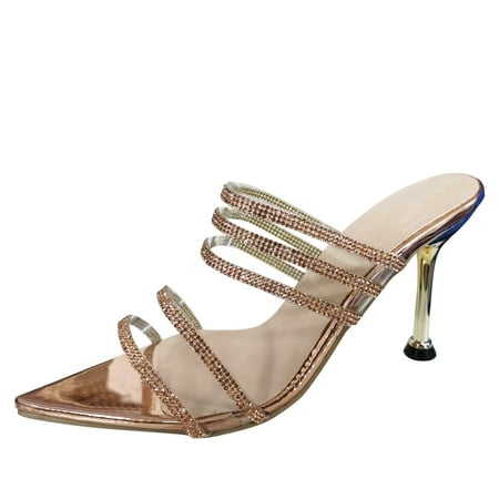 

autumn winter shoes Fashion Womens High Heels Breathable Slip On Shoes Casual Sandals