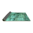 thumbnail image 2 of Ahgly Company Indoor Rectangle Patchwork Turquoise Blue Transitional Area Rugs, 7' x 10', 2 of 4