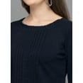 thumbnail image 3 of Prettify Women Straight Regular 3/4th Sleeve Casual Female Blue Western Top, 3 of 5