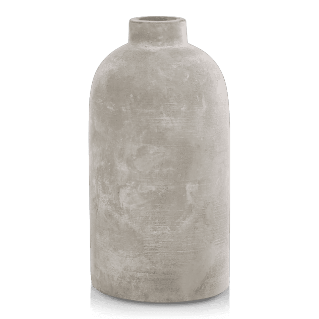 Bouclair Grey Cement Bottle Table Vase 4.6 X 9 in (11.68 X 22.86 cm)