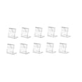 thumbnail image 1 of EeaseCA 50pcs L Shape Slanted Sign Holders Desktop Photo Paper Name Holder Display Stand Acrylic Sign Holders, 1 of 7