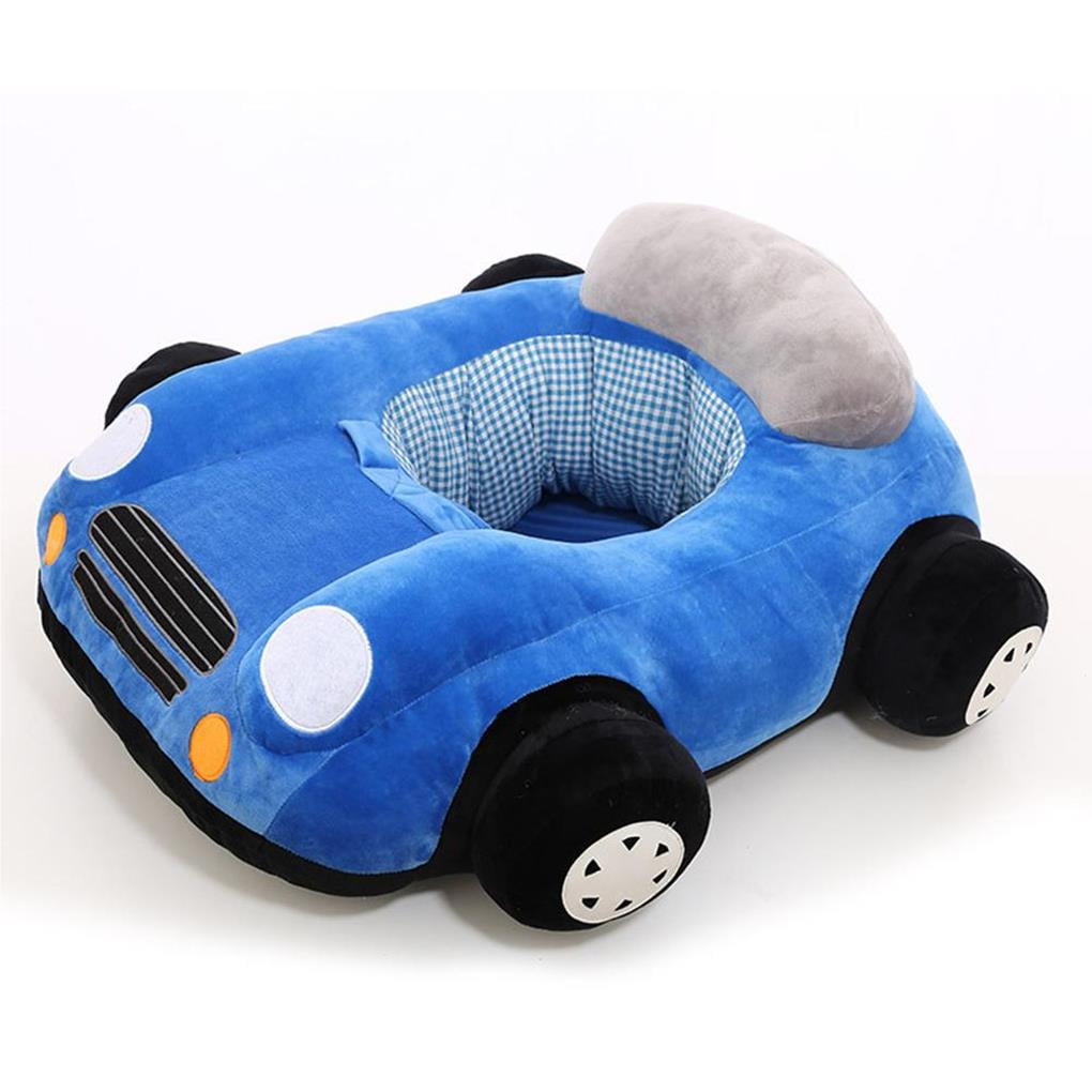 Baby Car Seats Cartoon Furniture Sofa Support Chair PP Cotton Filling Learn To Sit Training Learning Tool Plush Toy Boys Girls Blue