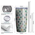 thumbnail image 6 of 20oz Tumblers Gray Christmas Tree Pattern Stainless Steel Vacuum Insulated Double Wall Travel Tumbler Cups Mug with Lid and Straw,Cleaning Brush for Cold & Hot Drinks, 6 of 7