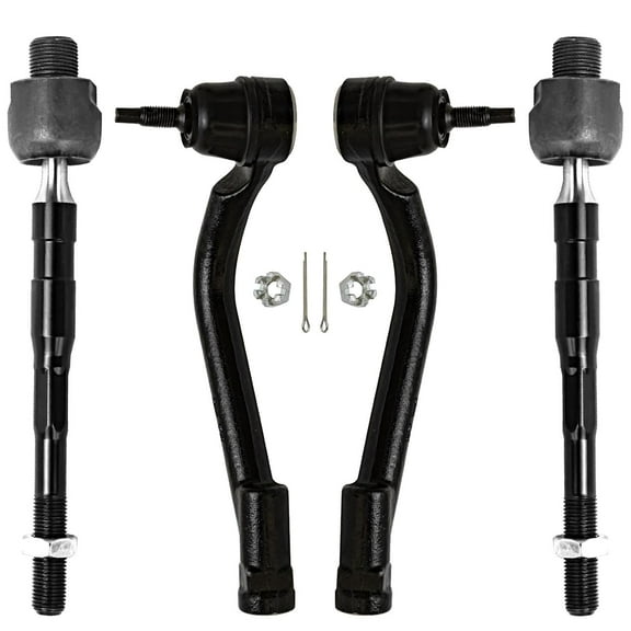 Detroit Axle - Front Inner & Outer Tie Rod Ends Replacement for 2013 2014 2015 2016 2017 2018 Hyundai Santa Fe XL - 4pc Set