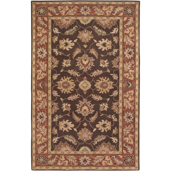 BoutiqueRugs Daviston Traditional Area Rug - Dark Brown, Rust, Light Brown - 10' x 14'
