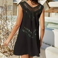 thumbnail image 7 of IROINNID Short Dress For Women Solid Color Fashion Casual Hollowed Out Beach Dress Sleeveless V-Neck Sundress, 7 of 7