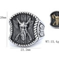 thumbnail image 4 of New Vikings 14K White Gold Warrior Rings for Men Women Vintage Gothic Biker Fashion Nordic Double Axe Ring Amulet Jewelry Gifts, 4 of 8