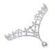 thumbnail image 2 of EeaseMX Cadena para la frente de dama de honor con dije de cristal y diamantes de imitación, tocado de boda (plata), 2 of 8
