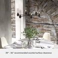 thumbnail image 5 of Hunter - River Mill 6-light Rustic Iron, Large Chandelier, Dimmable, Rustic Style, Candle Shaped, for Bedrooms, Dining, Living Rooms - 19476, 5 of 7